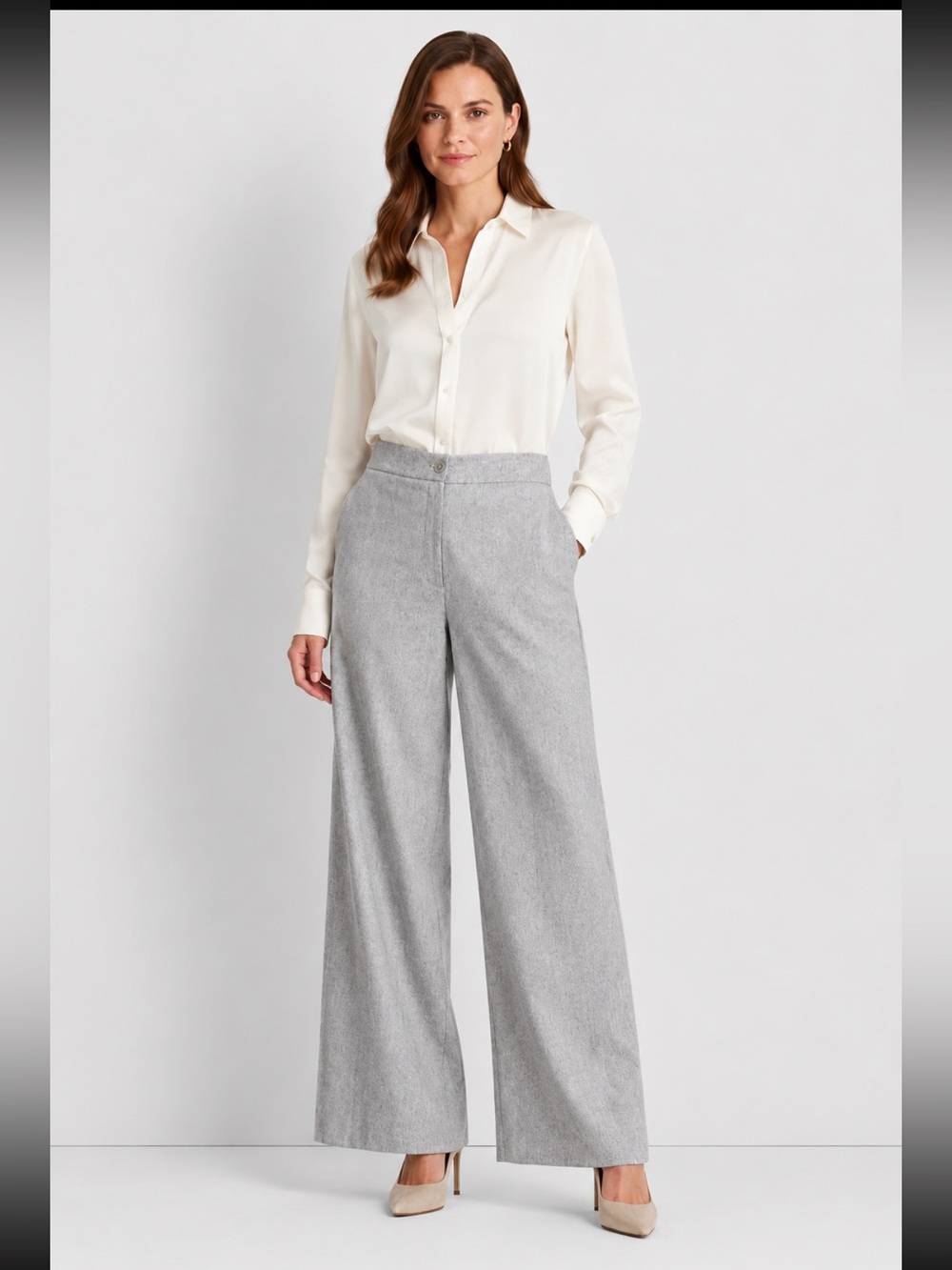 Ralph Lauren Wool Wide-Leg Trousers
